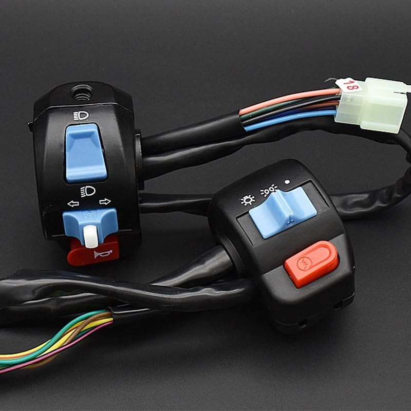 Interruptor de bocina de motocicleta y control de manillar izquierdo para scooter GY6 125cc 2