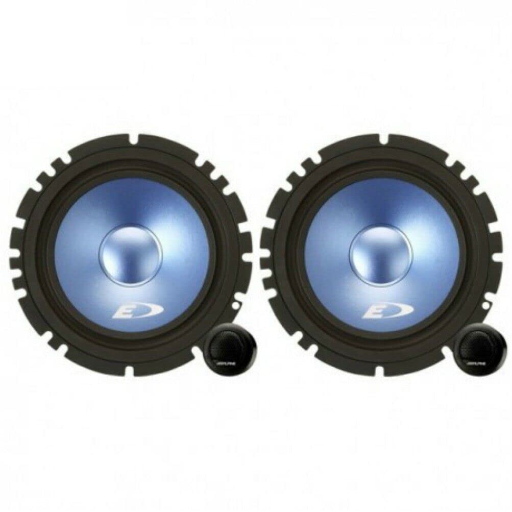 1 zestaw 2-drożny kompatybilny z ALPINE SXE-17CS 6,5" 16,50 cm 165 mm średnica 45 W rms 280 W maks. 4 omy Drzwi do drzwi, w parach + 5 bezpłatnych naklejek