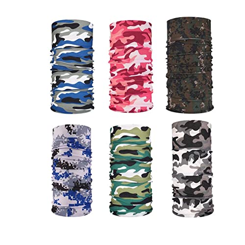 Jilukibo Outdoor Camo Magic Headband Face Mask Head Wrap For Men Women cover