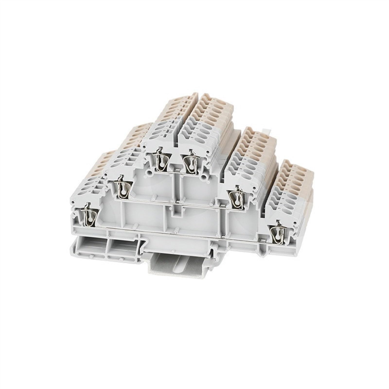 Cable Wire Connector DLD2.5-3VN 5Pcs Spring-cage 3 Level Triple Layer DLD 2.5-3VN 2.5mm Electrical Din Rail Terminal Block