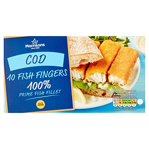 Morrisons 10 Cod Fish Fingers 300g (Frozen)