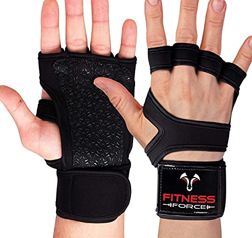 Fitness Force Ventilated Gym Gloves For Men With Built-In Wrist Support For Workouts Weightlifting Workout Gloves For Women Exercise Fitness Perfect For Powerlifting thumb #1