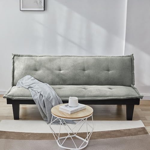 Danube Home V2 Manolo Fabric Sofabed | Convertible Sleeping Sofa Bed | Comfortable Living Room Furniture L165xW80xH73cm - Grey