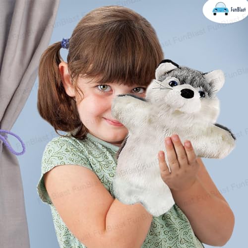 Image of FunBlast Plush Hand Puppets for Kids - Animals Hand Puppet Toys, Soft Hand Puppets for Kids, Story Telling Puppet for Kids, Hand Puppet Toy, Fun Play Learning Toys (Fox)