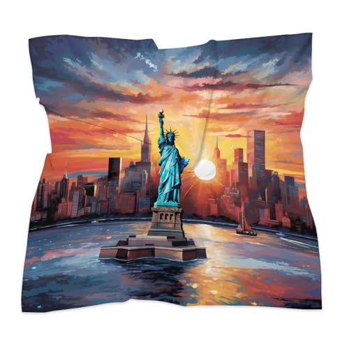I LOVE New York City Soft Silk Scarf for Men Women Fashion Head Scarf Hair Sleeping Wrapping3