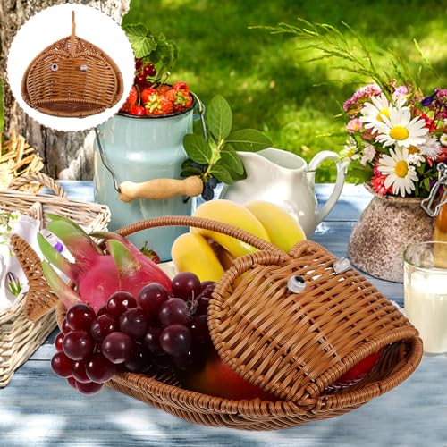 Cesta tejida en forma de pez de material PP resistente para frutas y snacks 6
