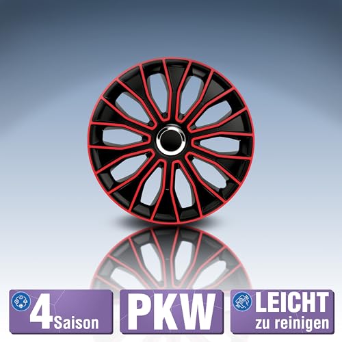 Petex Setz Radzierblenden 35,56 cm (14 Zoll), Voltec Pro in Schwarz/Rot (1350-3528)