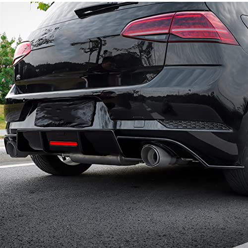 Diffuseur de pare-chocs arrière Golf 7 MK7 look noir brillant