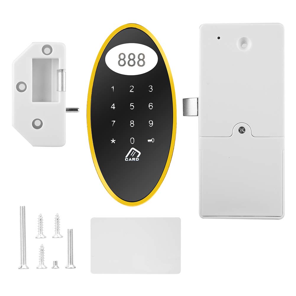 Serratura a tastierino touch senza chiave con password e carta RFID, serratura elettronica per armadietti, serratura digitale in metallo per armadietti sauna con corpo in lega