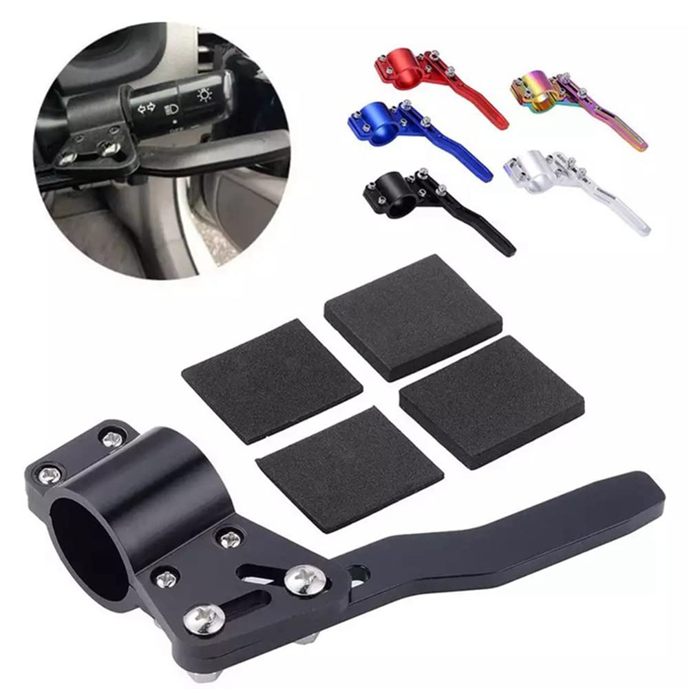 Blinkerhebel Verlängerung, MoreChioce 18mm-28mm Einsteller Lenkstange Aluminiumlegierung Auto Blinkerhebelverlängerung Lenkrad Drehstange Position Up Kit Blinkerhebel Positionierungs Kit,Schwarz