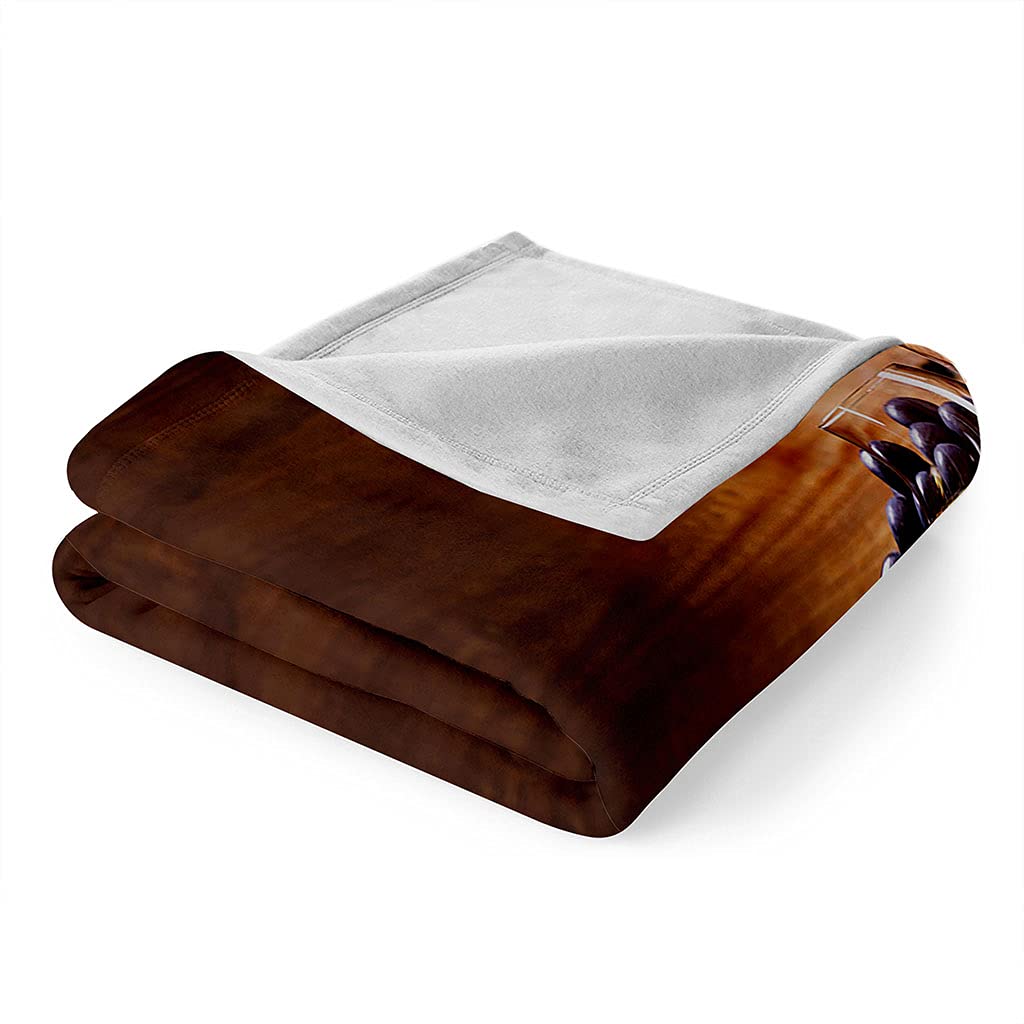 Mantas para Cama De Franela Invierno para Infantil Y Adulto 150X200Cm Manta Polar De Felpa De Microfibra Suave para Sofá, 3D Vino Tinto De UVA Patrón, Cálida Y Transpirable
