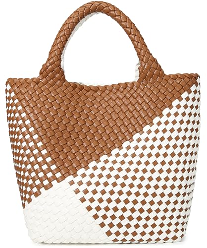 Image of Vegan Leather Purses for Women, Handmade Purses and Handbags Summer Beach Travel Tote Shoulder Bag | WOVEN