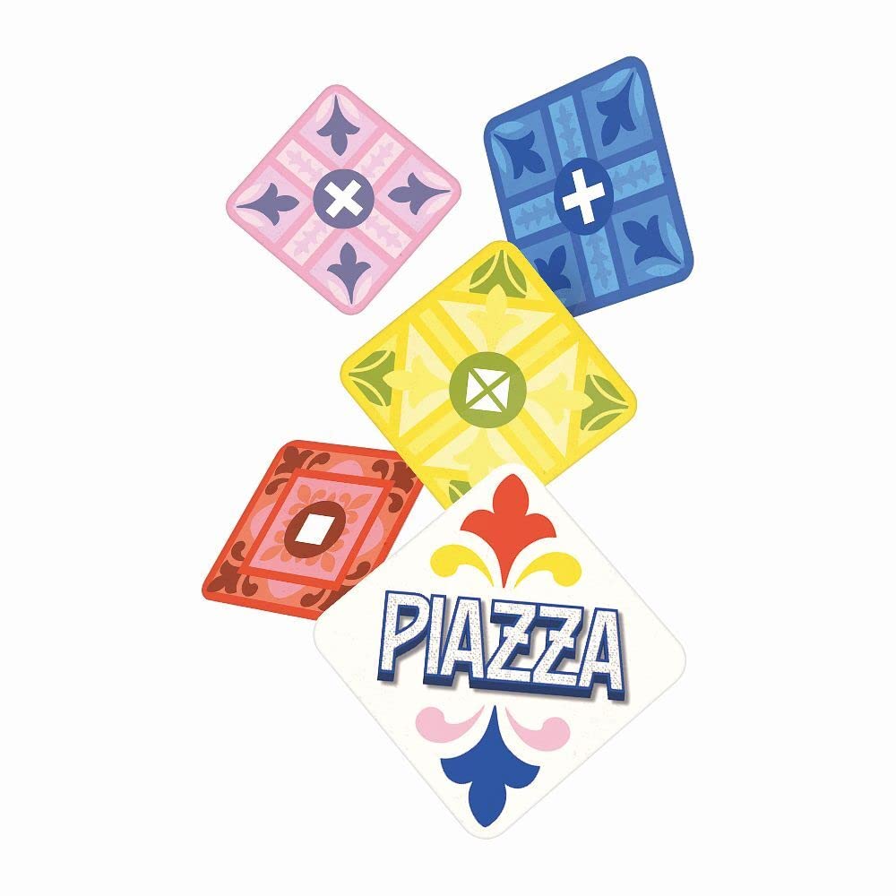 Game Factory 646309 Piazza, mini gra w poręcznej metalowej puszce, gra karciana dla dorosłych i dzieci od 8 lat, gra podróżna, biała