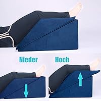 Vista 13 de Foam Bed Wedge Pillow Set - Reading Pillow & Back Support Wedge Pillow for Sleeping - 2 Separated Sit Up Pillows - Angled Bed Pillow, Triangle