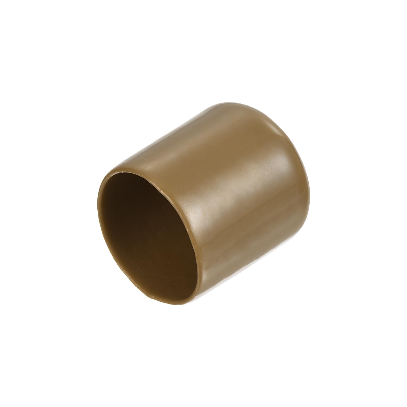 uxcell 20pcs Rubber End Caps 23mm(15/16") ID Vinyl PVC Round Tube Bolt Cap Cover Screw Thread Protectors Light Brown