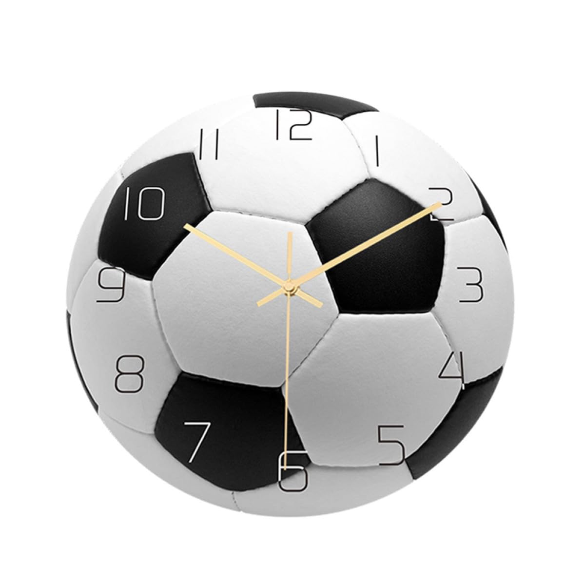 Horloge murale football muette acrylique pour décorer une chambre d'ado