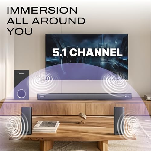 Image of CrossBeats Blaze B1100 5.1 Dolby Home Theater Speaker 625W for TV [2026 Launch] Subwoofer Satellite Speakers, Soundbar for Smart TV |Bluetooth Sound bar Music System Home Theatre (Black)