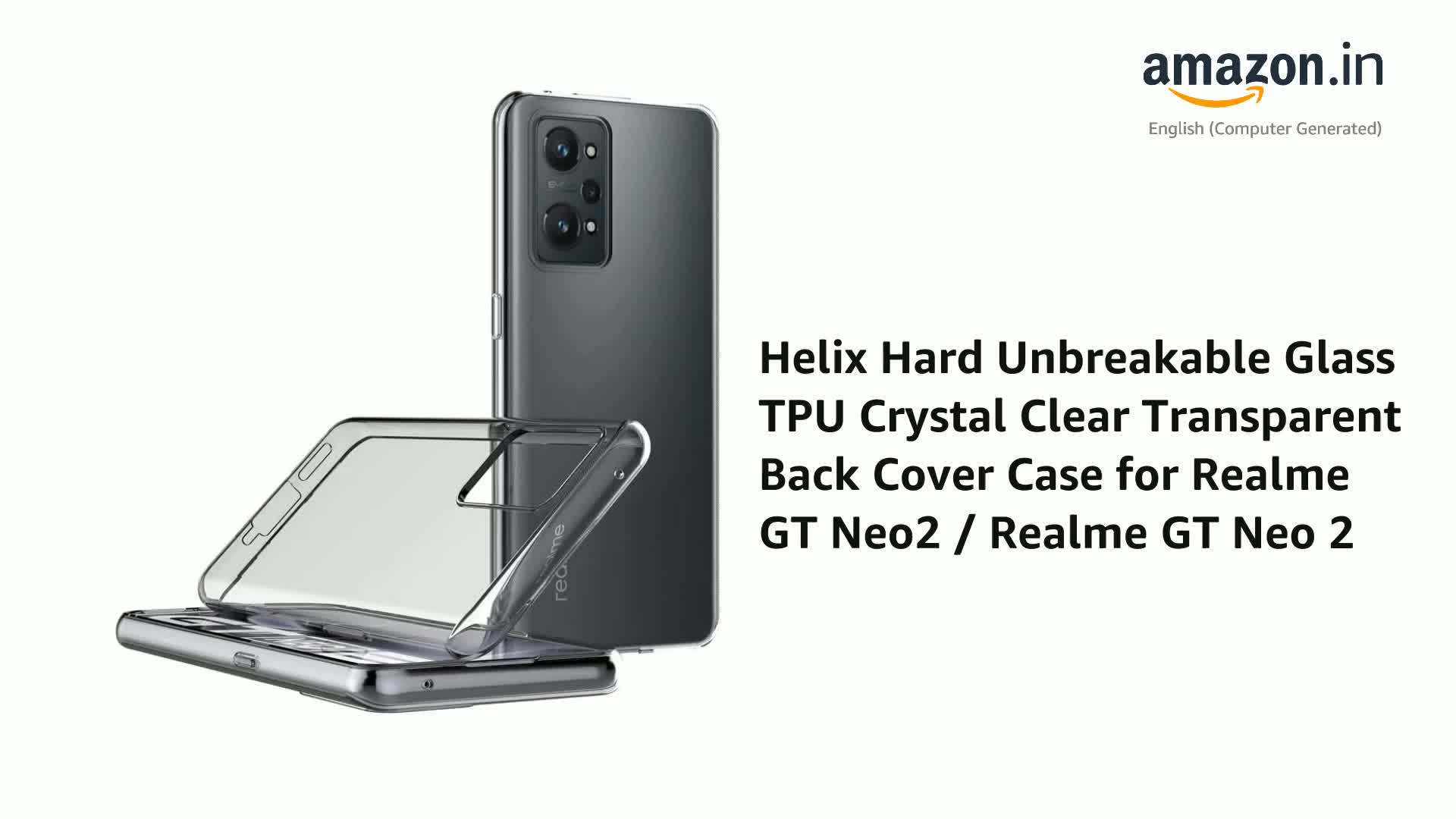 Helix Hard Unbreakable Glass TPU Crystal Clear Transparent