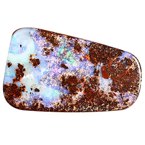 Opale boulder d'Australie 15.01 ct de forme fancy taillée pour haute joaillerie