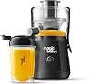 nutribullet magic bullet Centrifugal Silicone & Stainless Steel Juicer in Black - 400W - 10-Piece Set - 470ml - Compact Design & Dishwasher Safe - Juice on-the-go in Two Simple Steps