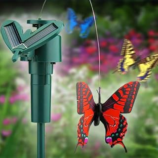 Pack of 3 Solar Powered Fluttering Butterflies Flying Butterfly Garden Ornaments