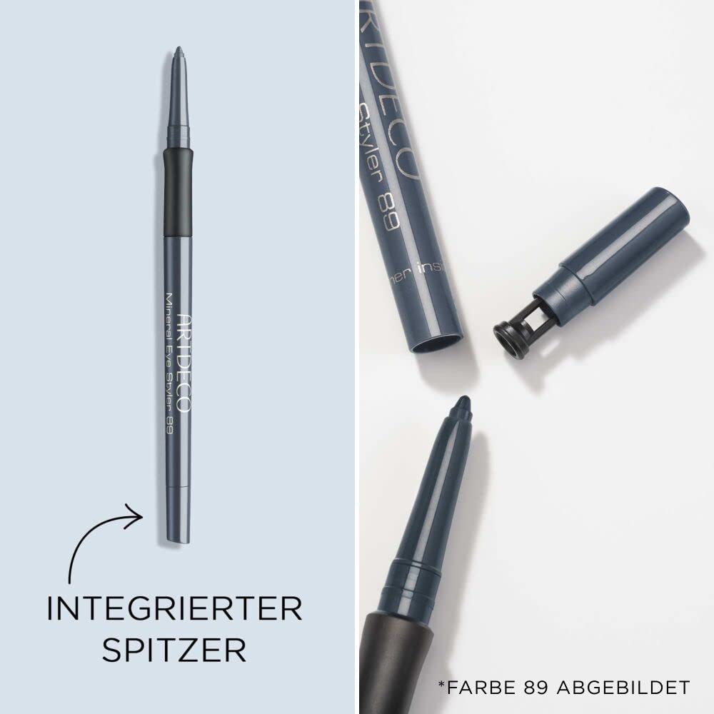 ARTDECO Mineral Eye Styler – konturówka do oczu o długiej żywotności, z wbudowaną temperówką, dla wrażliwych oczu, odporna na rozmazywanie – 1 x 0,4 g