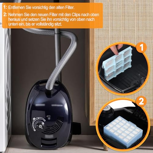 3 HEPA Filter+3 Motorschutzfilter für Siemens VS06G VS06B VS06C VSZ3 (Z3.0) Serie, Kompatibel mit Siemens Synchropower VSZ31423 VSZ31455 VSZ31456 VSZ31466, für Bosch BSG6 BSGL3 BSGL4 Serie