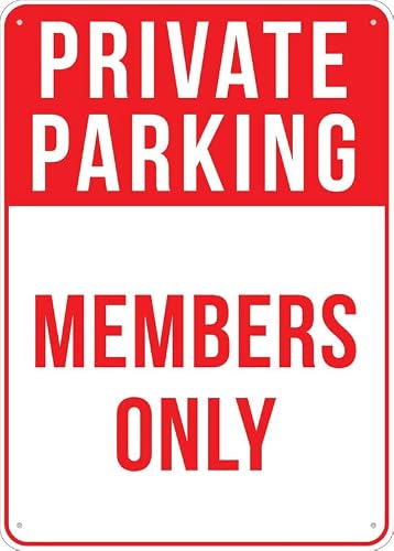 Private Parking Aluminum Metal Sign 12x8 inch Rustproof Aluminum Multicolor For Home/Business Use