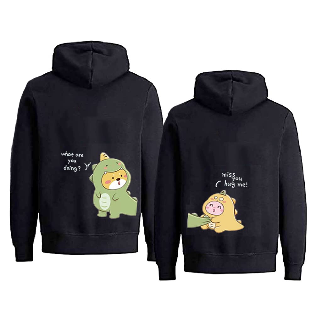 King Queen Sweat à Capuche pour Couple Partenaire Pull à Capuche Cadeau pour Couple Sweatshirt Hoodie pour Couple Femme 1 Pc