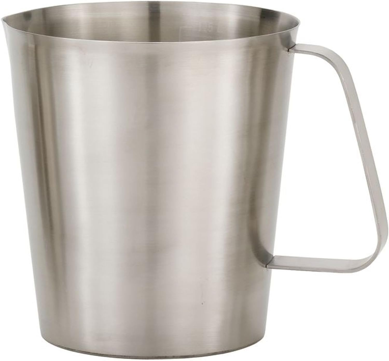 Rattleware Stainless Steel Graduated Pitcher (48 Oz) - Ideal for Home, Cafe, Restaurant, Hotel, Office, or Commercial Use - Straight Sided Steaming and Frothing Pitcher
