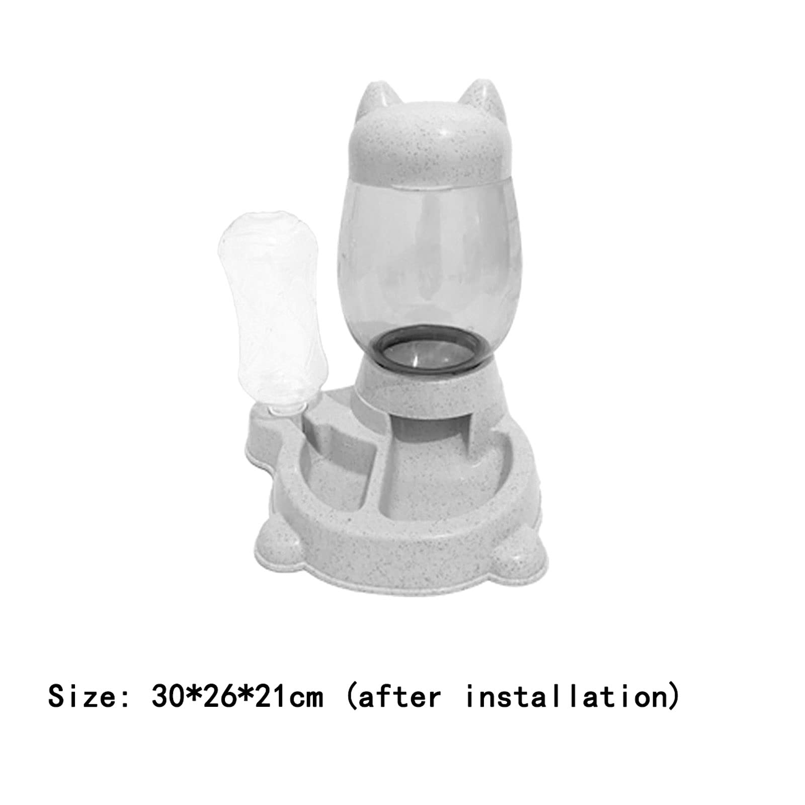 RTHGTFGW Gamelle Chien Boire Automatique Chat Chaton Distributeur d'eau Dog Food Bowl Abreuvoir Non Humide Bouche Antioverturning Pet Alimentation Conteneur (Color : Grey)