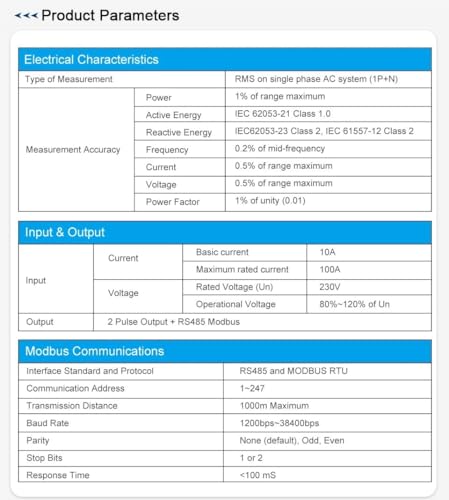 Compteur d'énergie monophasé SDM230Modbus pour réduire les factures d'électricité - 4
