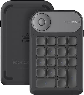 HUION Keydial Mini K20 Bluetooth 5.0 Express Key Remote Control Shortcut Keyboard with Dial 18 Customized Keys for Graphic Price In India