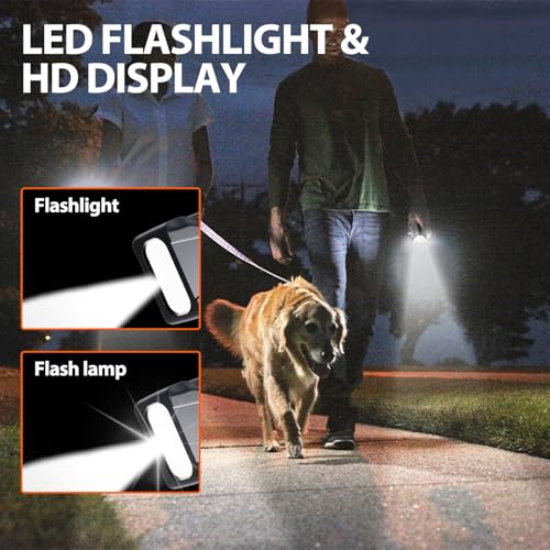 Mtmult Ultrasonic Dog Bark Deterrent - Dog Bark Deterrent Devices, Barking Deterrent Devices, Bark No More Training Aid, LED Flashlight & HD Display (Anti Barking - Grey P9)