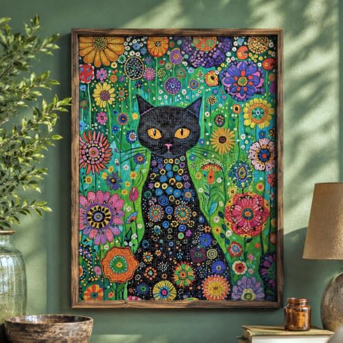Rompecabezas Floral con Gato 14+ Años miniatura 3