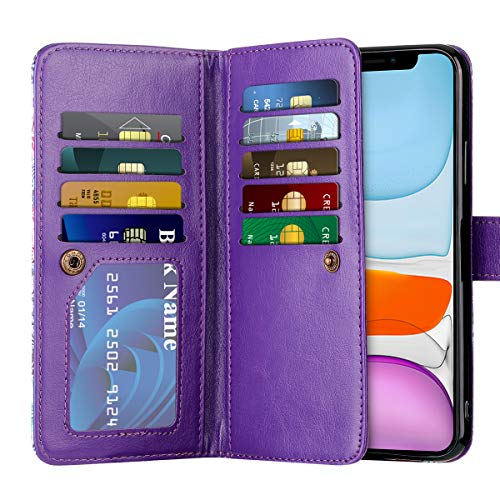 Vofolen 2-In-1 Case For Iphone 11 Case Wallet Credit Card Holder Id Slot Detachable Hybrid Protective Slim Hard Shell Magnetic Pu Leather Folio Pocket Flip Cover For Iphone 11 6.1 Inch (Mandala) #TOP1