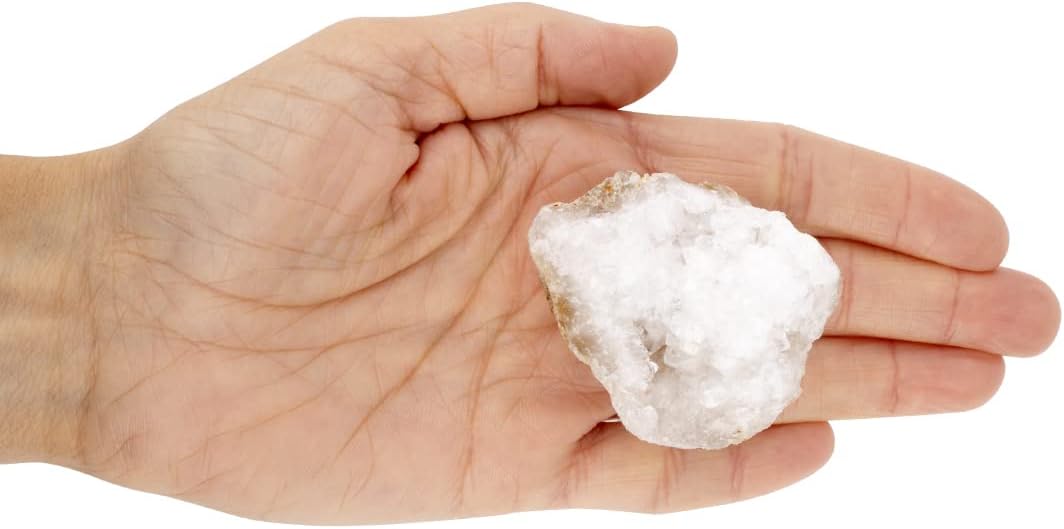 Koyal Wholesale Knobs for Drawer, Cabinet Door, Dresser Pulls, Natural Decorative Crystal Stone Kitchen Hardware Furniture Handles for Modern Vintage Antique Farmhouse (4, Geode Druzy)