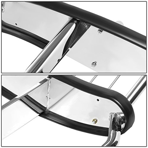Image of DNA Motoring GRILL-G-073-SS Front Bumper Headlight /Grille Brush Guard Compatible with 14-18 Silverado 1500