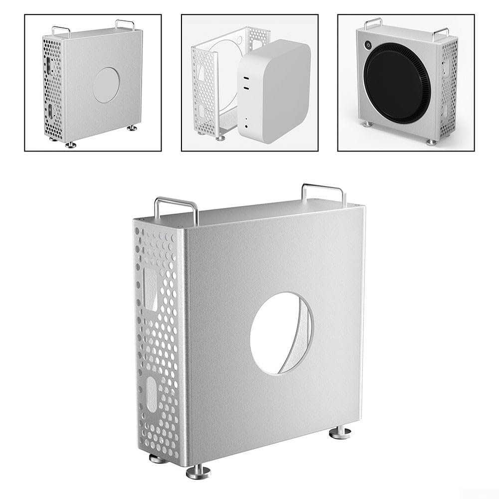 Supporto da tavolo, telaio in alluminio, supporto per telaio per Mac, Mini M-4, Supporto VESA MAC Mini M1, Supporto da tavolo e da parete, Telaio di fissaggio MAC Mini