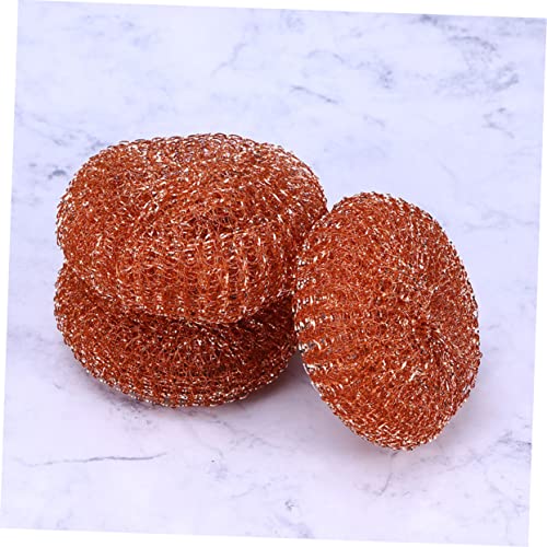 CUBTOL 12Pcs Bola De Limpeza De Aço Inoxidável Wok Ponta De Latão Mais Limpo Suprimentos De Limpeza