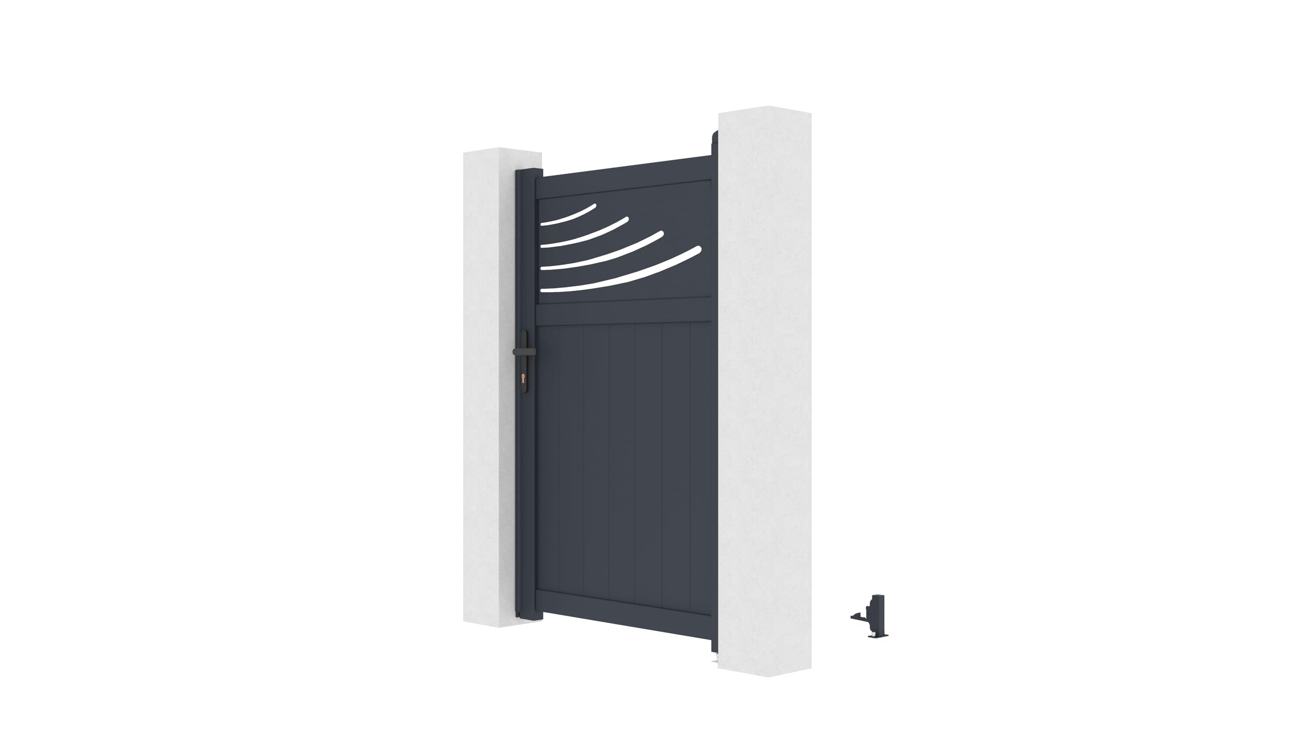 Casanoov Portillon 1m HALTI H.160cm aluminium gris