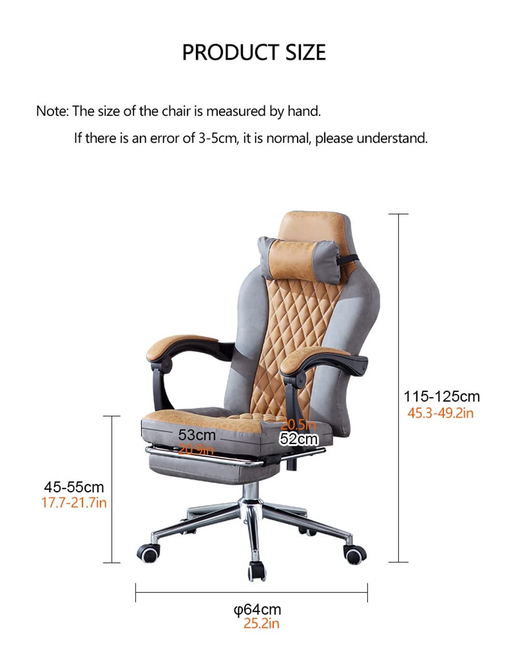 Reposacabezas Silla De Escritorio para Computadora Silla De Oficina Ajustable Básica, Cojín De Asiento Grueso Amarillo, Reposapiés De Silla De Trabajo Giratoria, Silla Boss,