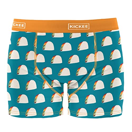 KICKEE Men’s Underwear in Fun Prints, Silky Soft Printed Boxer Briefs for Men, Taco Tuesday, Sharks, Zoo Day