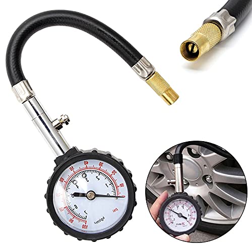 HMTE Manometro 0-100PSI Auto Camion Auto Motore Pneumatico Pneumatico Misuratore di Pressione dell'Aria Dial Meter Tester
