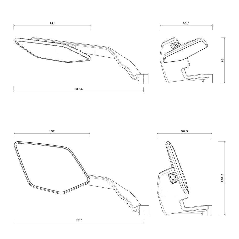 Espejo Retrovisor Motocicleta Para DUCATI Para Monster 696 797 821 950