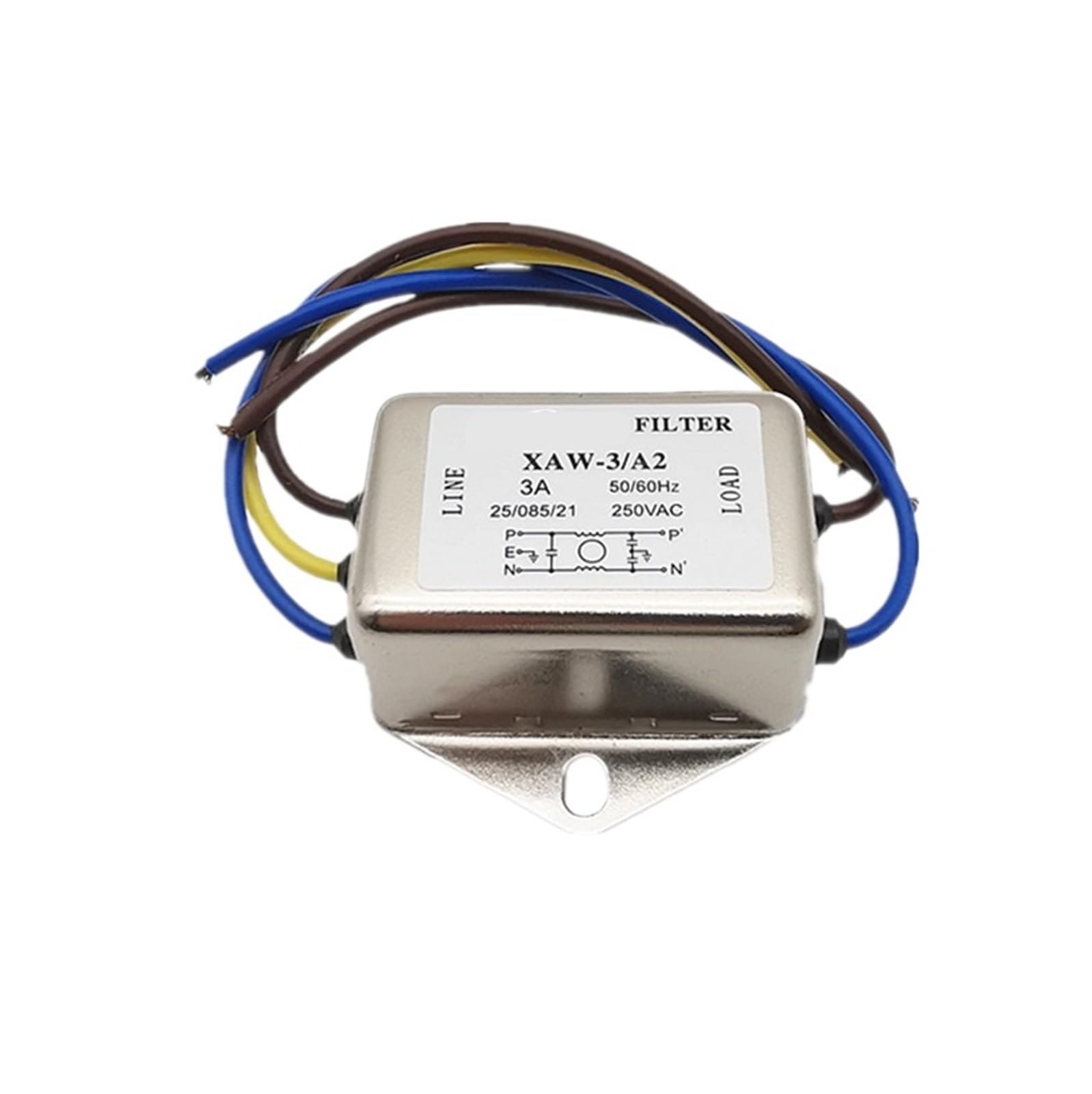 Filtro monofásico HT121 suprime ruido eléctrico en redes de 6A
