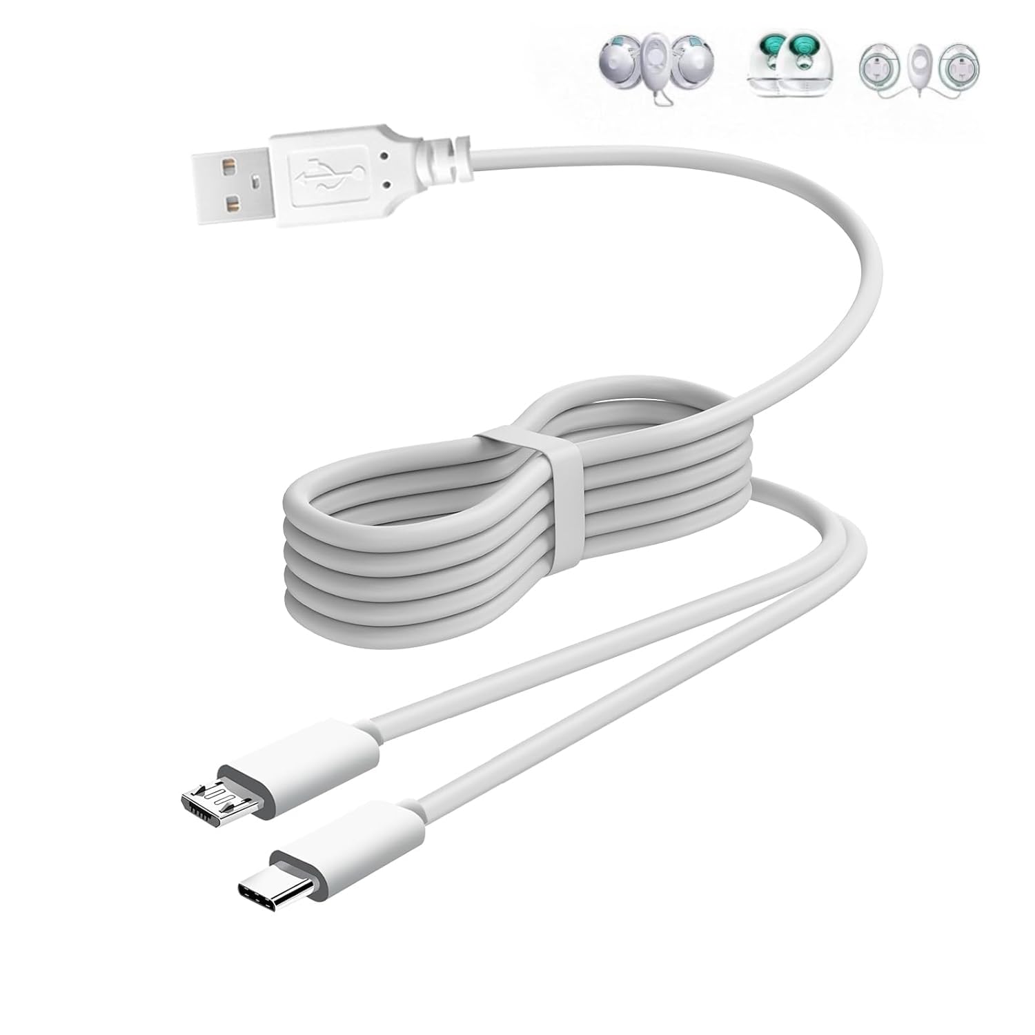 Kabel ładujący USB do laktatora kompatybilny z Elvie Stride 2, Double Pump, V2, Hospital-Grade, Stride Plus Catch Milk Collector Części do ładowania Kabel