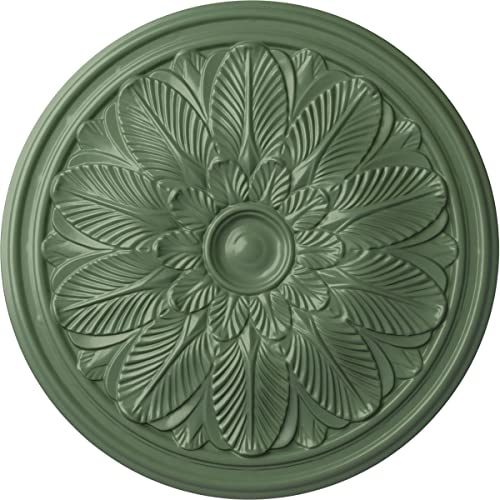 Image of Ekena Millwork CM22BOAGF Ceiling Medallion, Athenian Green