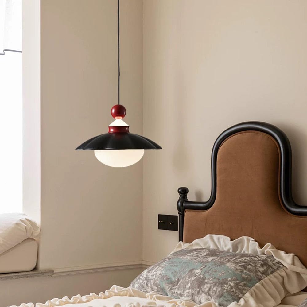 Ceiling Light Fixture LED Pendant Light Fixture Simple Dimming Kitchen Island Chandelier Lighting Milk White Glass Shade Cream Aluminum Dining Room with Remote Control