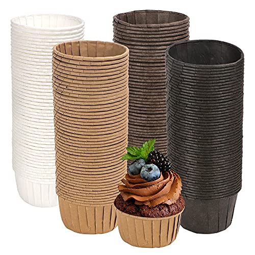 200 PCS Cupcake Liners Muffin Standard Size, Baking Cups Greaseproof Wrappers Paper Cupcake Holders for Wedding Birthday Party Baby Showers Bakery Gift